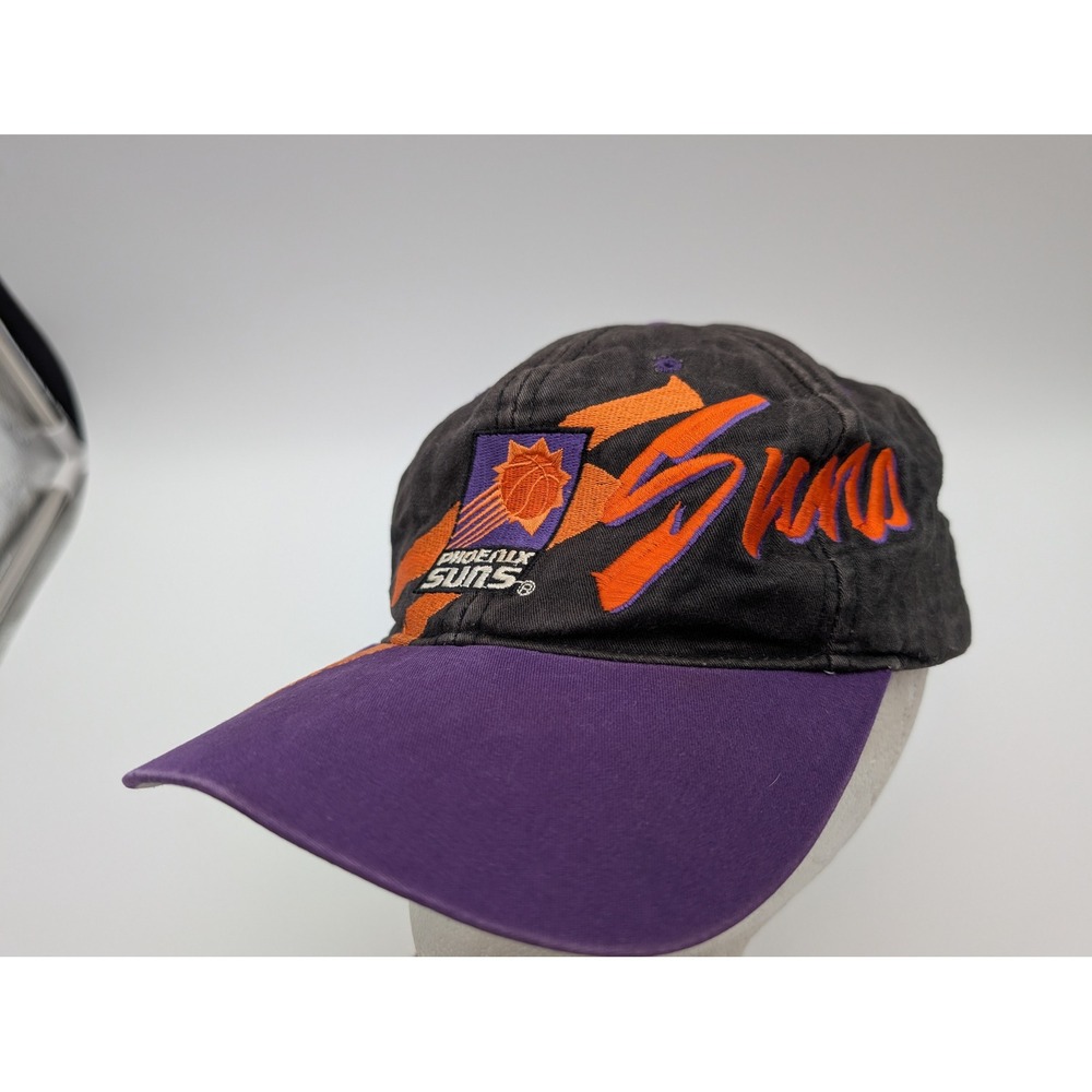 Vintage Phoenix Suns NBA Snapback Hat Black Purple Drew Pearson Embroidered Cap